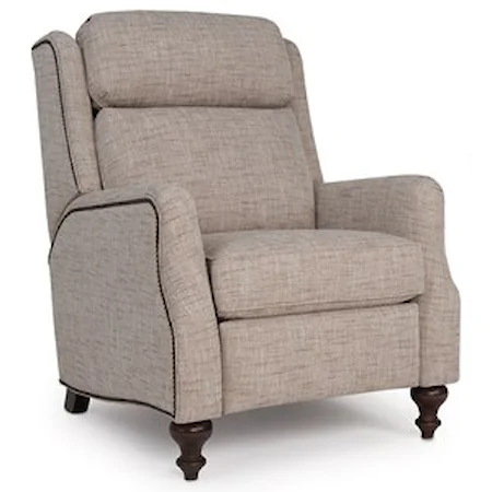 Traditional Power Reclining Chair with Nailheads and Power Headrest